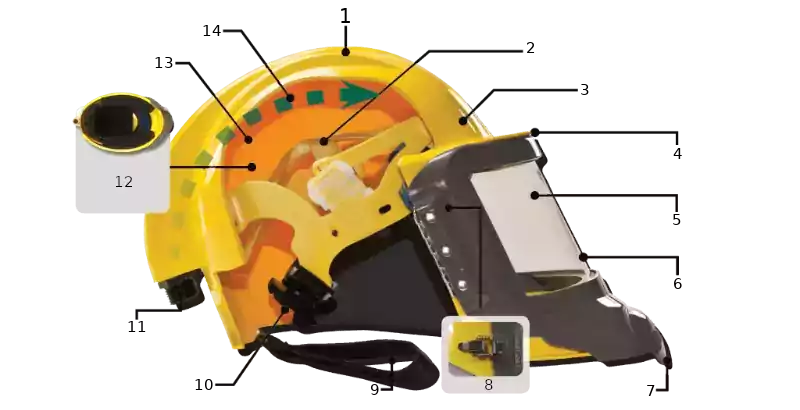 Casco Respirador Serie GenVX - Bullard