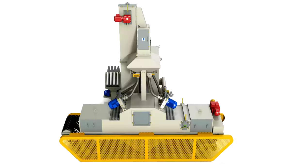 Máquina Granalladora Turbinada con Banda Transportadora de Alambre