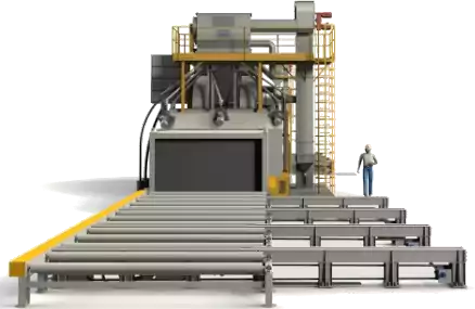 Línea Continua de Granallado y Pintura