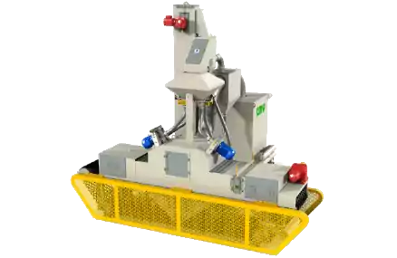 Máquina Granalladora Turbinada con Banda Transportadora de Alambre