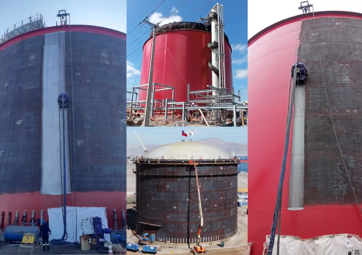 Granallado Tanque de Almacenamiento de 180.000 Barriles – Contrato con CB&I USA