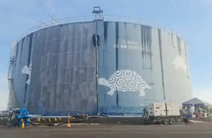 Granallado con Robot FasterBlaster del Tanque TK-4104B de 100.000 Barriles  