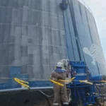 Granallado con Robot FasterBlaster del Tanque TK-4104B