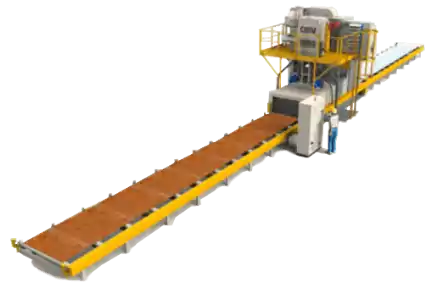 Máquina Granalladora Turbinada con Transportador de Rodillos